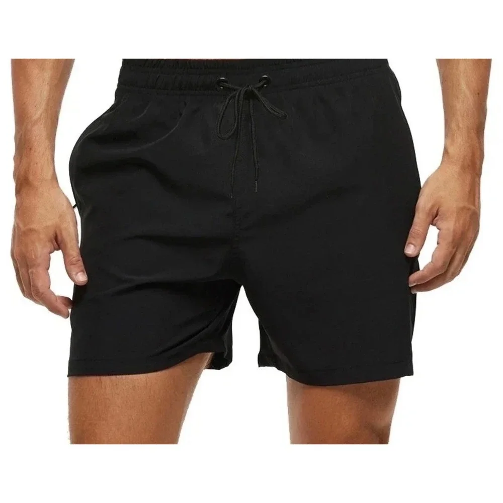 NWT Nautica Mens Swim Trunks Black Classic Fit 8.5 Inseam XXL Quick Dry Summer